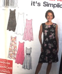 7541 SO EZ SLEEVELESS FLARE TIED DRESS LENGTHS PATTERN 6-24